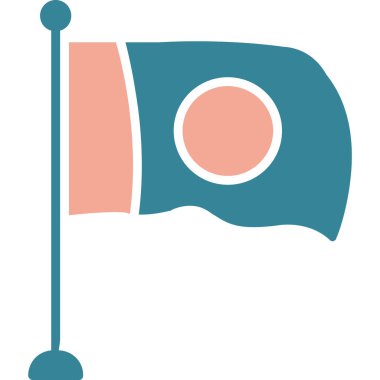 bayrak ikonu vektör illüstrasyonu