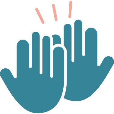 Düz biçimli el hareketi simgesi