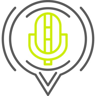 Mikrofon. Web simgesi basit illüstrasyon