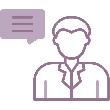 İnsan avatarıyla konuşma balonu