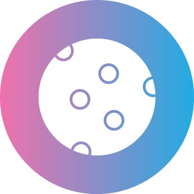 Bir dairenin mavi ve beyaz ikonunun vektör çizimi