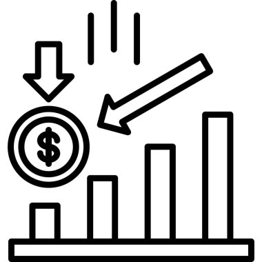 iş grafiği grafik çizelgesi simgesi ana hat biçiminde