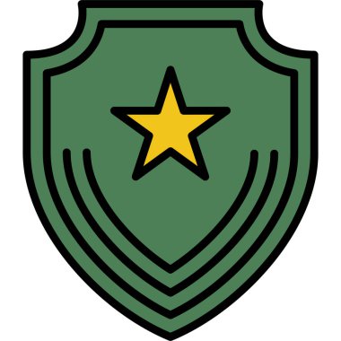 askeri kalkan simgesi, modern tasarım vektör tasarımı