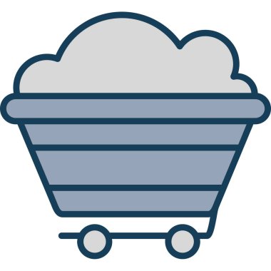 El arabası. Web simgesi basit illüstrasyon