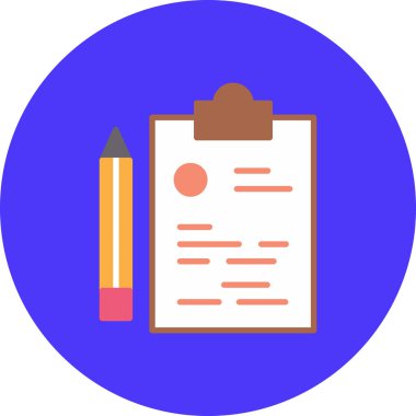 Kalem. Web simgesi basit illüstrasyon