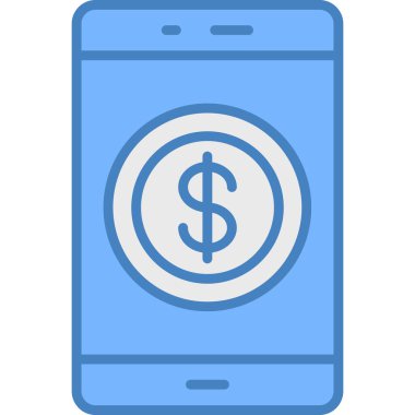 Dolar. Web simgesi basit illüstrasyon