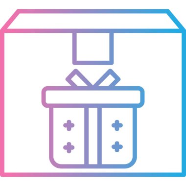 hediye kutusu ikon vektör çizimi tasarımı