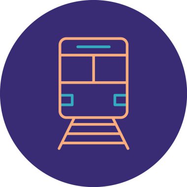 Tren simgesinin vektör illüstrasyonu