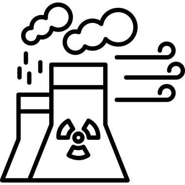Kimyasal sanayi simgesi, vektör illüstrasyonu