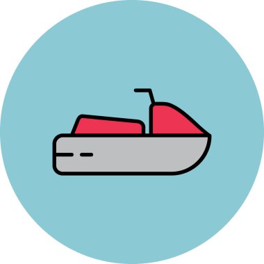 Gemi. Web simgesi basit illüstrasyon