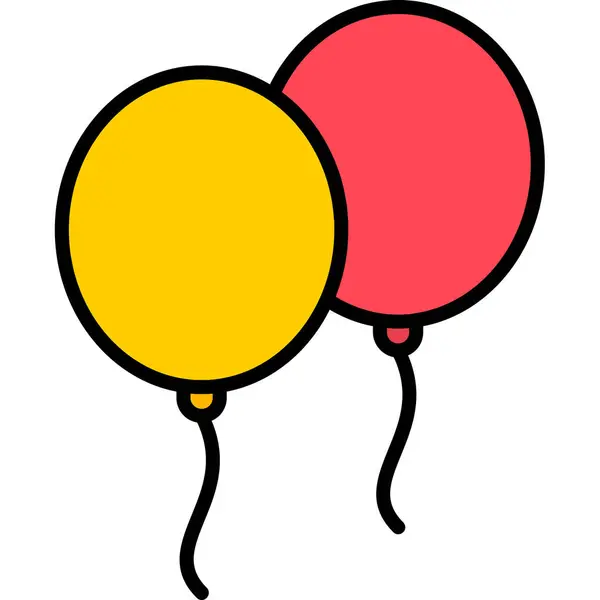 balon partisi kutlaması simgesi - özet biçiminde