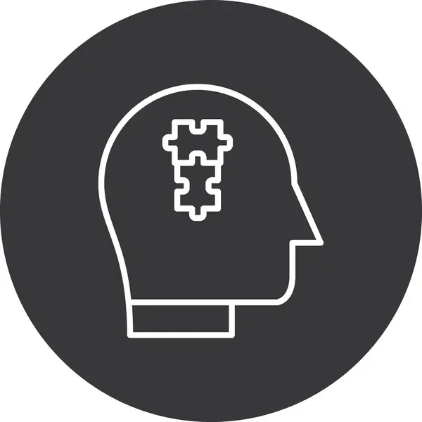 beyin ikonu vektör illüstrasyonu