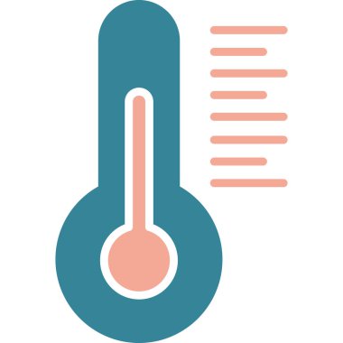 Termometre simgesi. Vektör illüstrasyonu