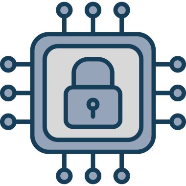 Veri güvenlik kilidi simgesi