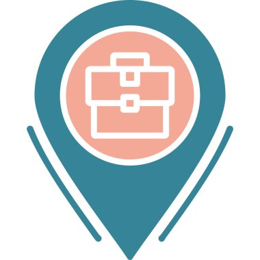 Kolayca düzenleyebilen veya değiştirebilen konum vektörü simgesi