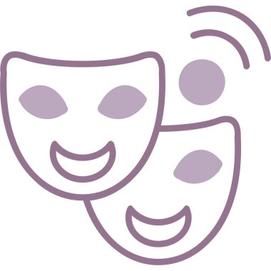 Maske. Web simgesi basit illüstrasyon