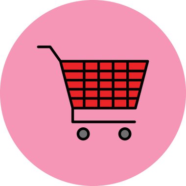 El arabası. Web simgesi basit illüstrasyon