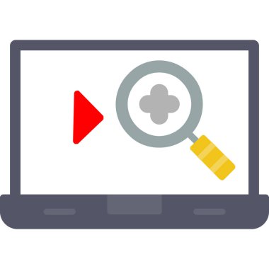 çevrimiçi arama düz vektör simgesi