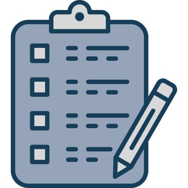 Pano kontrol listesi vektör simgesi düzenlenebilir