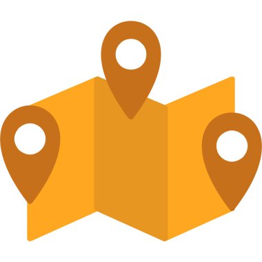 harita simgesi vektör illüstrasyonu