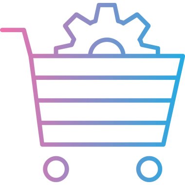 Alışveriş arabası simgesinin vektör çizimi