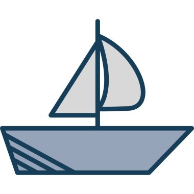 Tekne. Web simgesi basit illüstrasyon