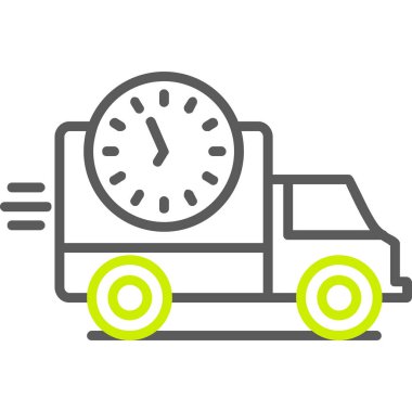 Zaman ve saat simgesinin vektör çizimi. Zaman ve saat işliyor. hisse vektör illüstrasyonu.