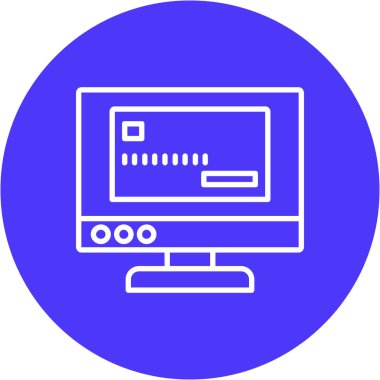 Bilgisayar. Web simgesi basit illüstrasyon