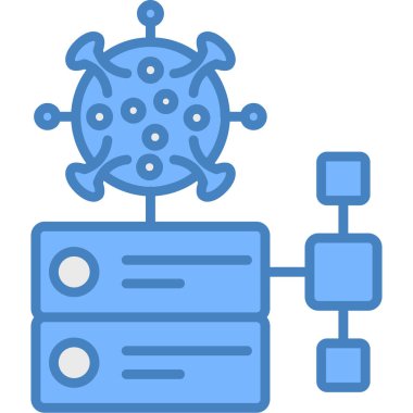 Düz dizayn edilmiş virüs covid 19 koronavirüs simgesi