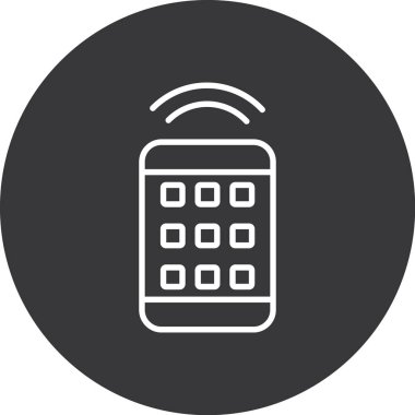 Cep telefonu simgesi, vektör illüstrasyonu