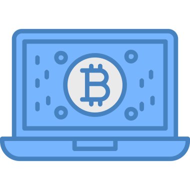 Bitcoin düz vektör simgesi