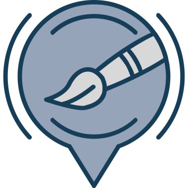 Kalem. Web simgesi basit illüstrasyon