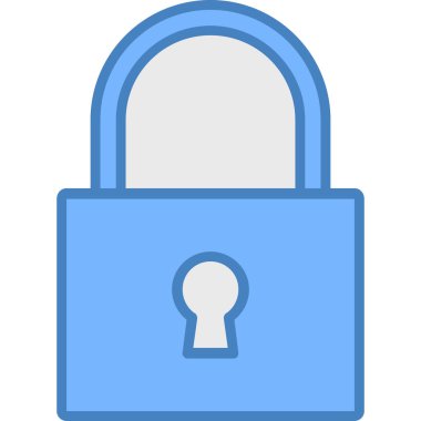 asma kilit ikon vektör çizimi