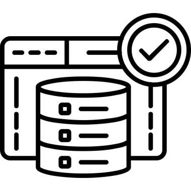 veritabanı sunucu simgesi ana hat biçiminde