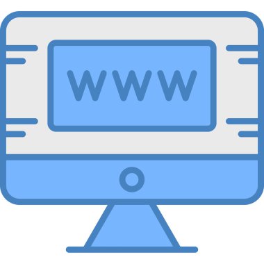 İnternet simgesi, vektör illüstrasyonu