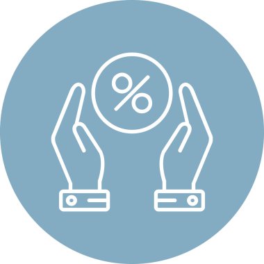 İndirim. Web simgesi basit illüstrasyon