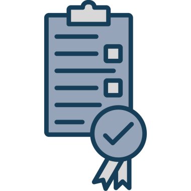 Kontrol listesi. Web simgesi basit illüstrasyon