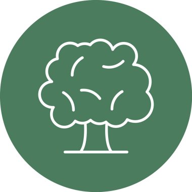 Ağaçlar simgesi, vektör illüstrasyonu