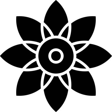 Çiçek. Web simgesi basit tasarım