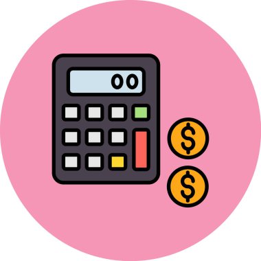 hesap makinesi simgesi vektör illüstrasyonu