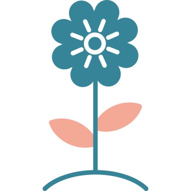 Çiçek. Web simgesi basit tasarım