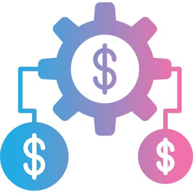 Dolar. Web simgesi basit illüstrasyon