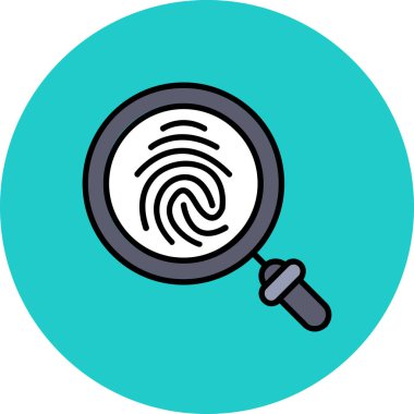 Parmak izi. Web simgesi basit illüstrasyon