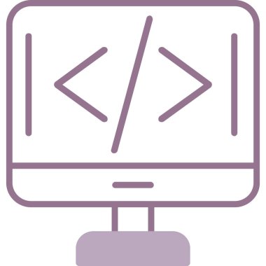 Monitör. Web simgesi basit illüstrasyon