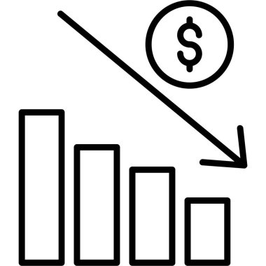 grafik grafik vektör çizgisi simgesi
