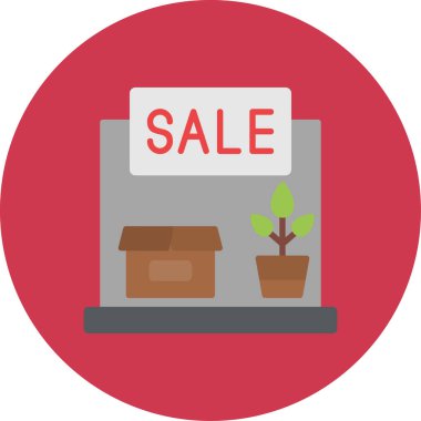 Satış. Web simgesi basit illüstrasyon