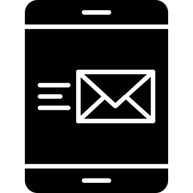 akıllı telefon posta simgesi, vektör illüstrasyonu