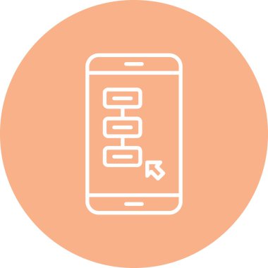 Cep telefonu simgesinin vektör illüstrasyonu