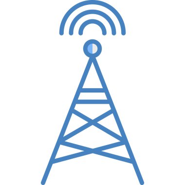 Kablosuz bağlantı kulesi. Web simgesi basit tasarım