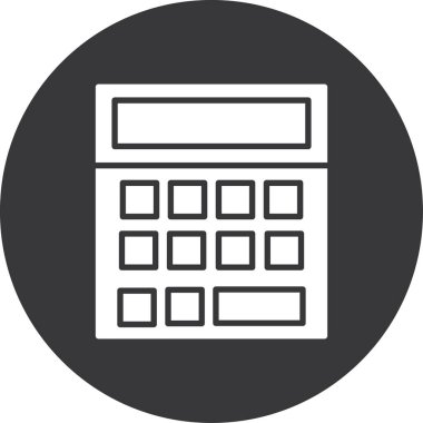 hesap makinesi simgesi vektör illüstrasyonu